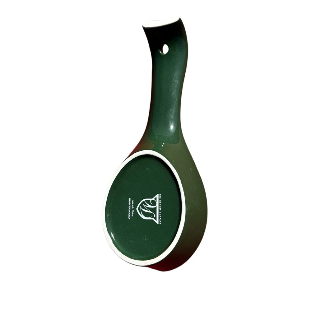 Michigan State Spartans Ceramic large Spoon Ladle Rest Green white EUC - Picture 4 of 7